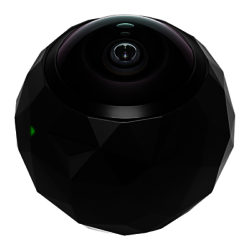 Voxx 360fly Action Camcorder, 360° Recording, HD 1080p, Wi-Fi, Bluetooth, Waterproof, Black